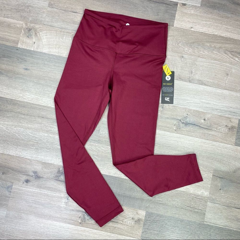 Velocity No‎ Sweat Squat Proof Ankle Length Legging Crimson Red Small NWT
